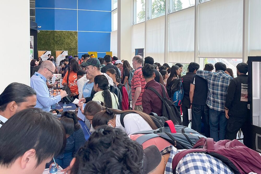 students attending the ac job fair