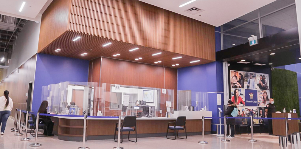 A shot of the front desk area