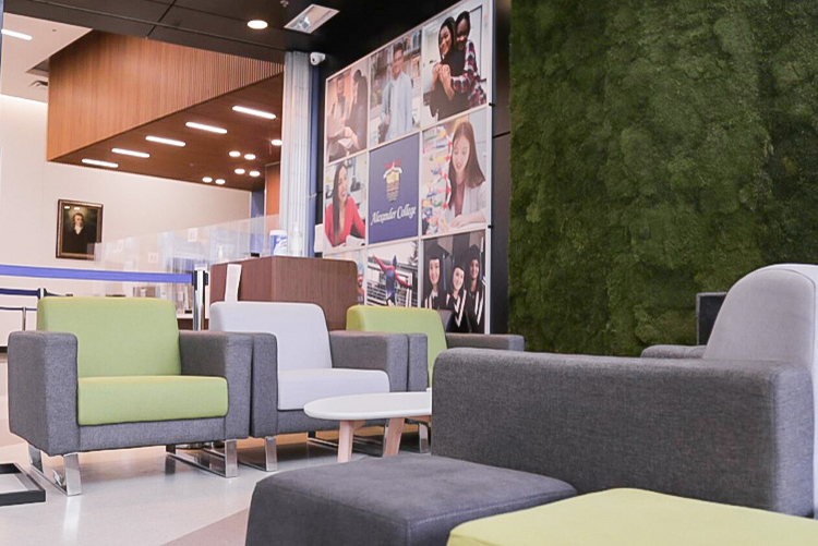 shot of the campus lobby