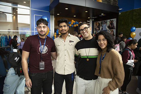 students and staff at an Alexander College job fair
