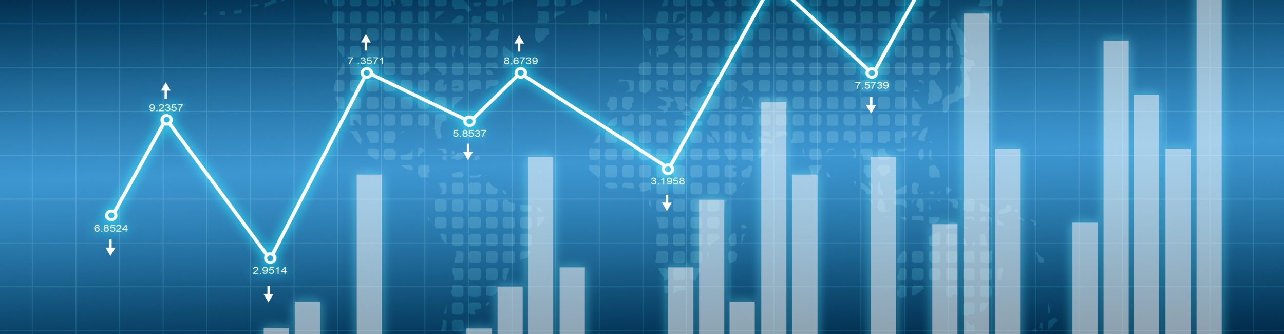 A bar line graph
