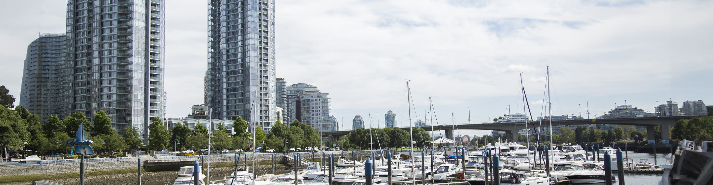 Boats lined up at Stanley Park