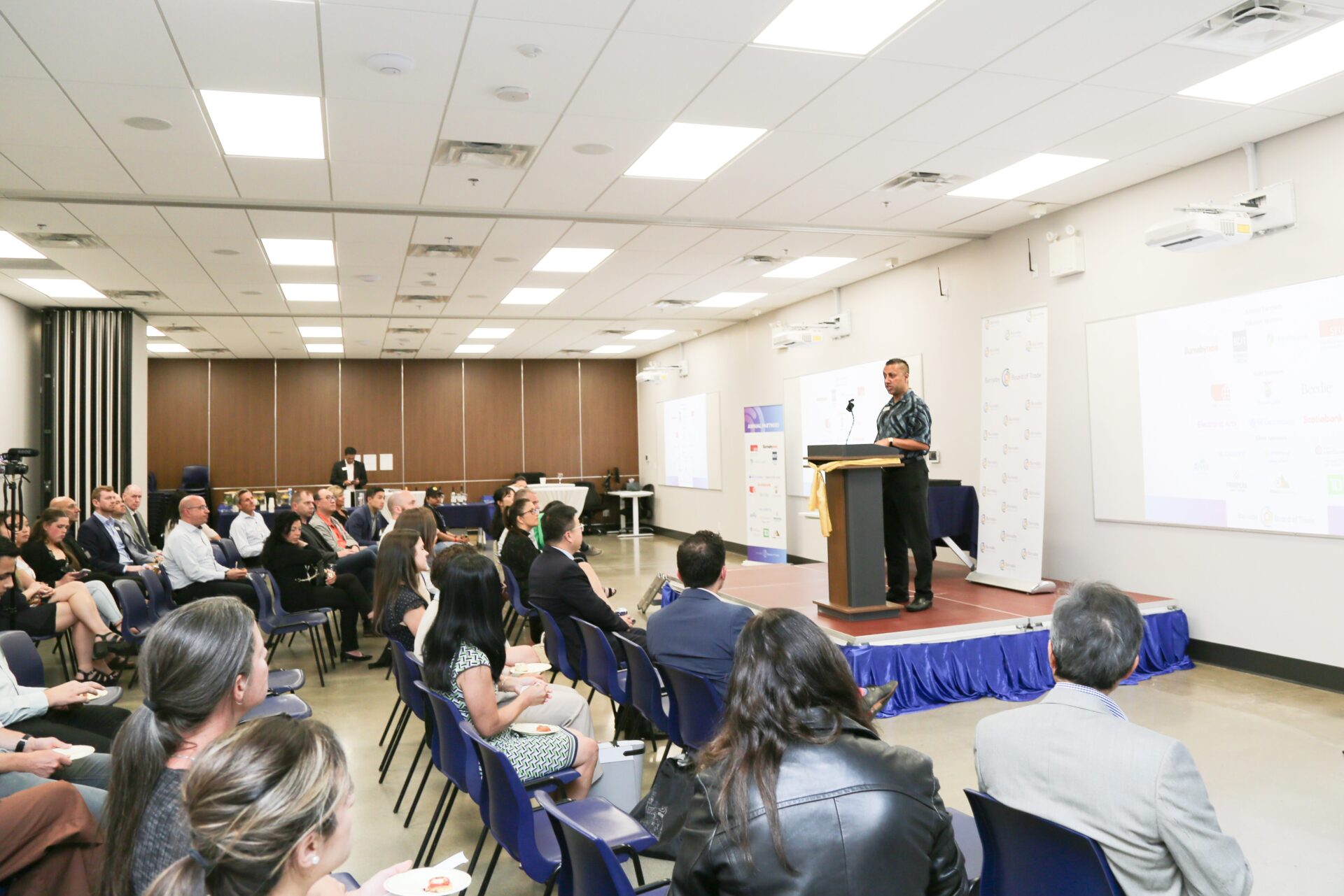 Raj doing the opening speech