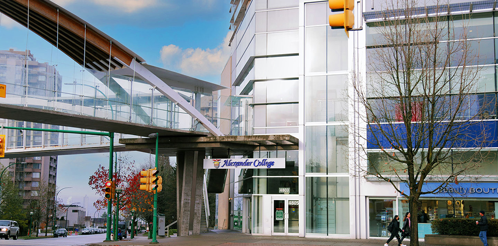 Exterior shot of Alexander College Burnaby