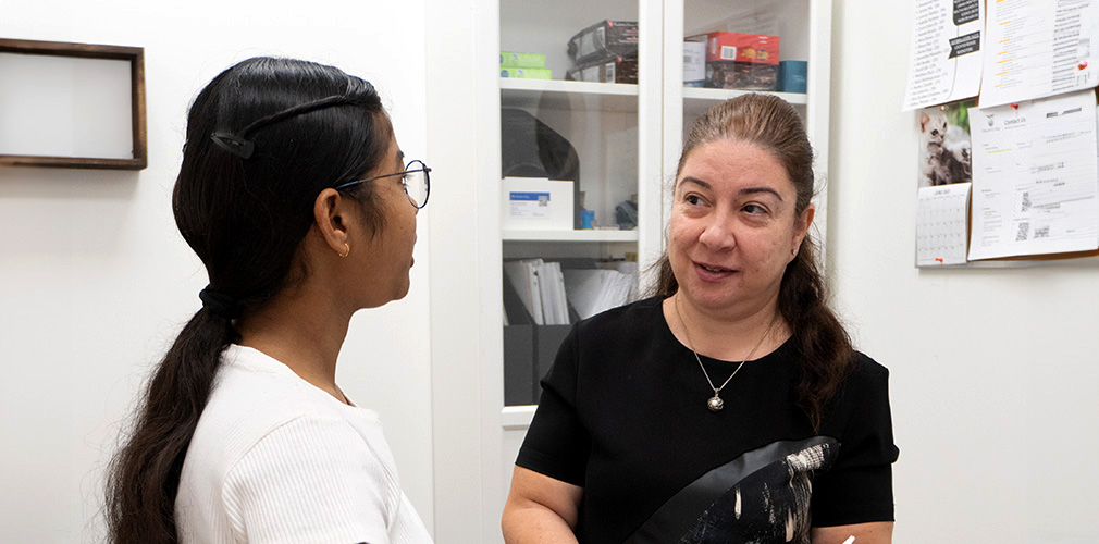 counsellor talking with a student