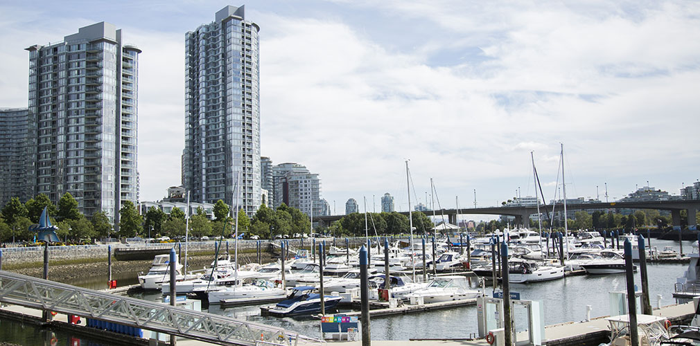 the view in downtown Vancouver