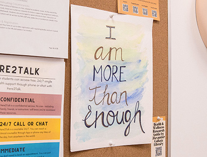 'I am more than enough' motivational poster