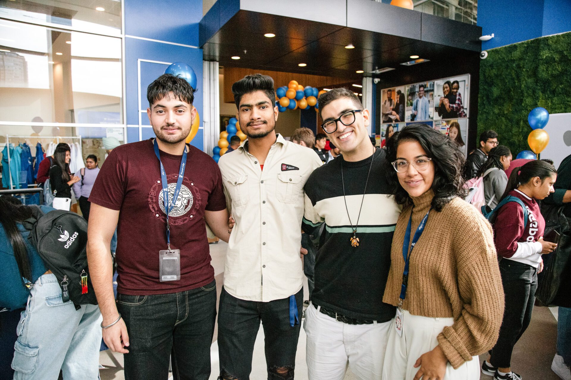 students and staff at the job fair