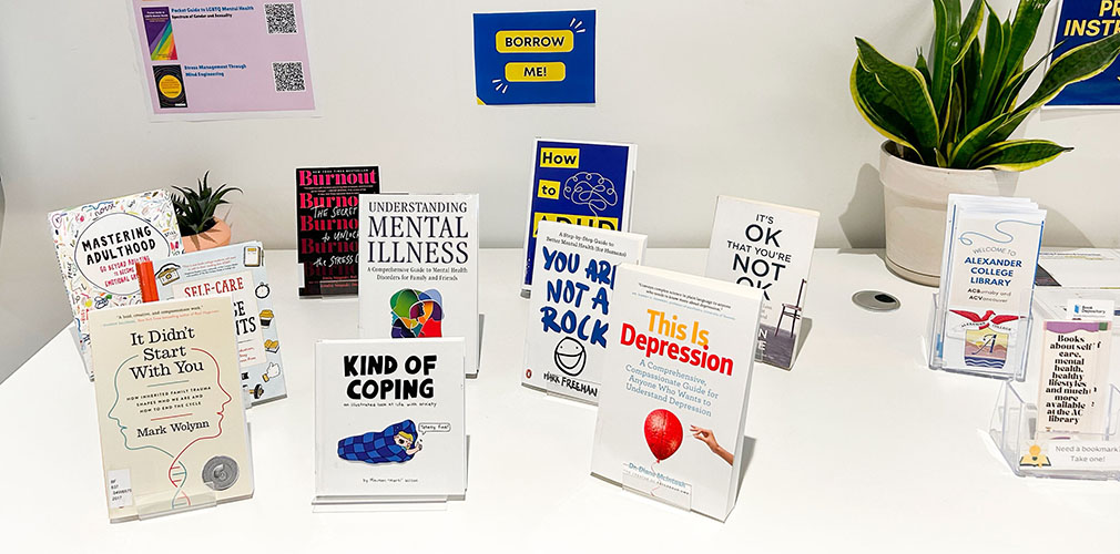 Alexander College Library May book display