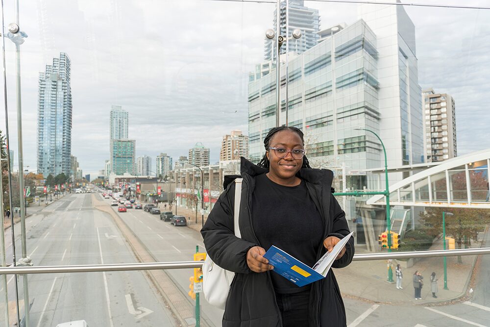 student with book