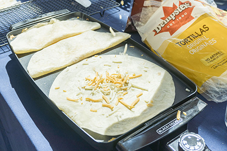 close up of tortillas