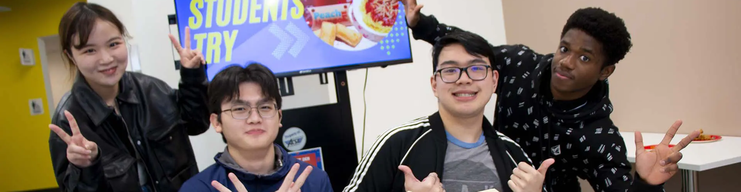 student try Jollibee Vancouver